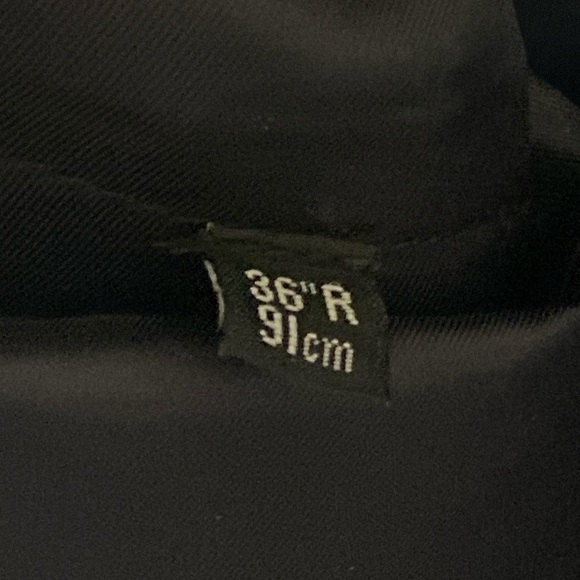 WOOL & CASHMERE Longline Black Double-breasted Top Coat Lined Black Size 36R EUC - Picture 5 of 16